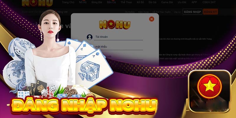 Thao tác đăng nhập Nohu online